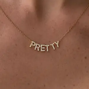EVRY JEWELS Gold or Silver Plated Stainless Steel Women's Pretty Necklace