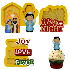 Christmas Holy Night Set mold of 3 pieces