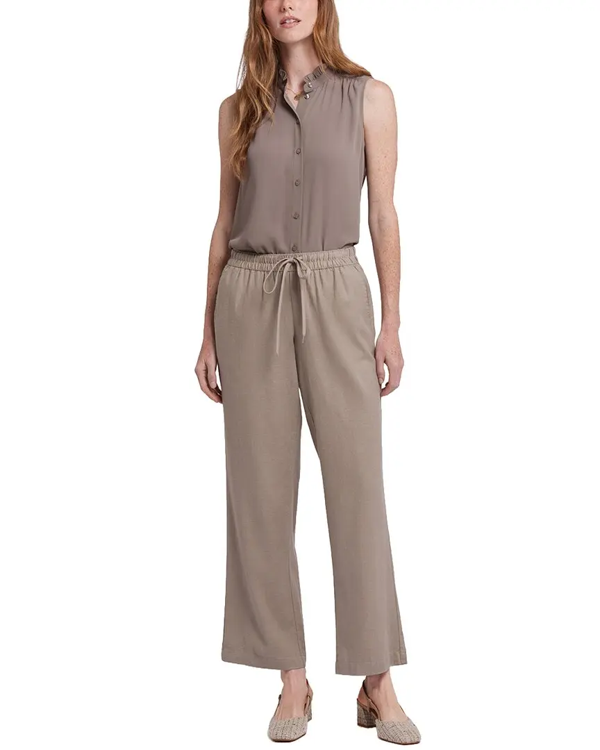 NYDJ Relaxed Saddlewood Linen-Blend Pant Jean