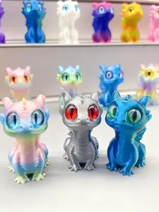 10pcs/20pcs 3D Printed Mini Dragon Statue, Decorative Collectible Anime Theme Miniature Sculpture, Collectible Figurines, Office, Garden Decoration, Cute Home Decor, Interesting Desktop Ornaments, Surprise Gifts For Children, Family,  Holiday Decoraation