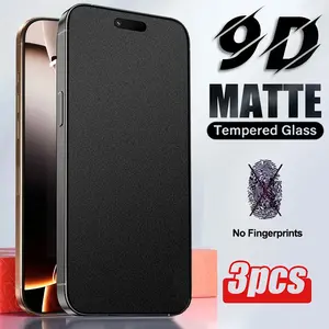 3 Pcs Matte Frosted Tempered Glass Screen Protectors Compatible With IPhone 17 Pro Max/17 Air/16/16e/15/14/13/12/11/16 Pro Max/15 Pro Max/Plus, Anti-Fingerprint, Anti-Glare, Touch Sensitivity