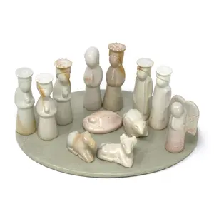 Global Crafts 13pc Soapstone Sculpture Nativity Set Global Crafts 13pc Soapstone Sculpture Nativity Set