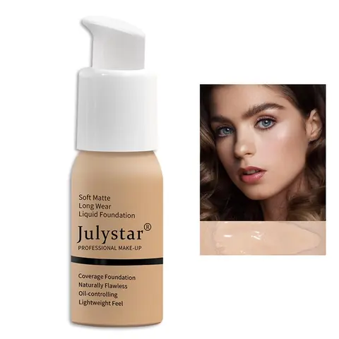 Matte Long-lasting Liquid Foundation, Soft Matte Makeup, Natural Flawless Lightweight Liquid Foundation, Cosmetic Foundation, Makeup Product for Women, Matte Longwear Foundation, Matte Makeup Finish, Soft Matte Coverage