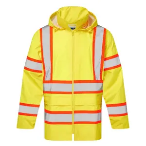 CA400 - Hi-Vis X Back Contrast Tape Rain Jacket