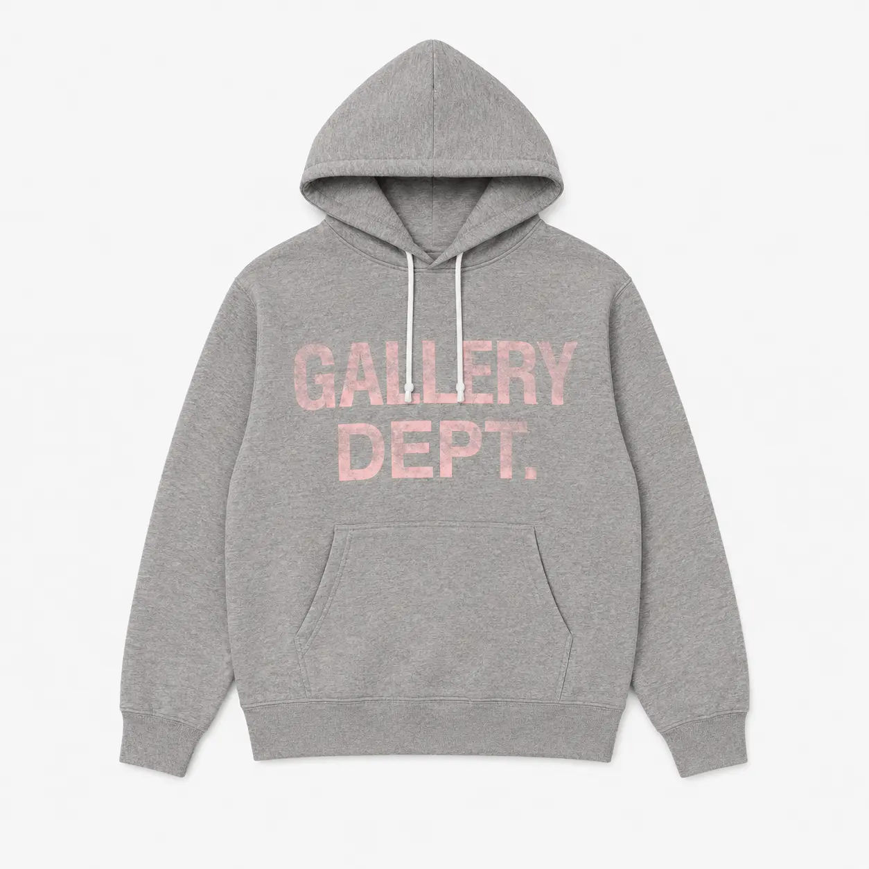 Gallery Dept Logo Graphic Hoodie, Vintage Distressed Pullover Sweatshirt, Y2K Streetwear Casual Unisex Hoodie