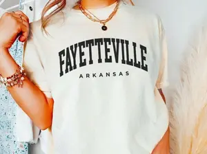 Comfort Colors Fayetteville Arkansas T-Shirt | Unisex T-Shirt | Oversized Cotton Fabric Casual Top | Soft and Comfortable Style