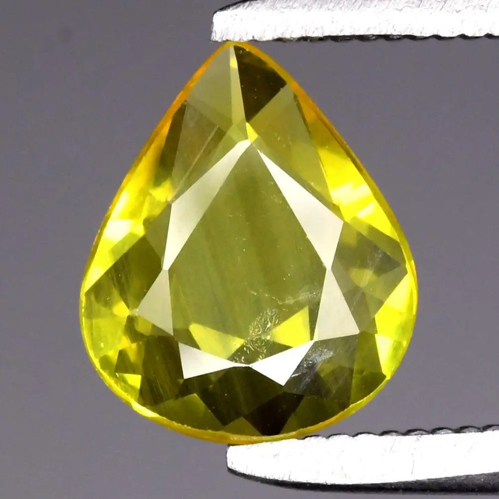0.88ct ETW Earth-Mined Yellow Sapphire – Pear Cut