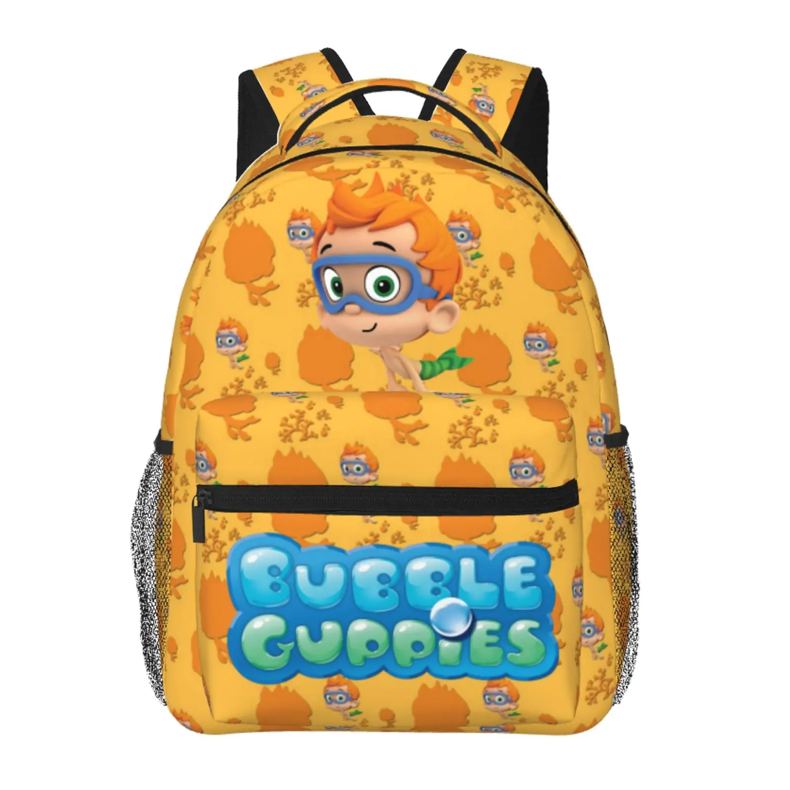 Bubble Guppies Backpack for Travel & Commute, Zooli school backpack Nonny casual backpack Zippered Front & Mesh Side Pockets, Padded Straps,back to school supplies