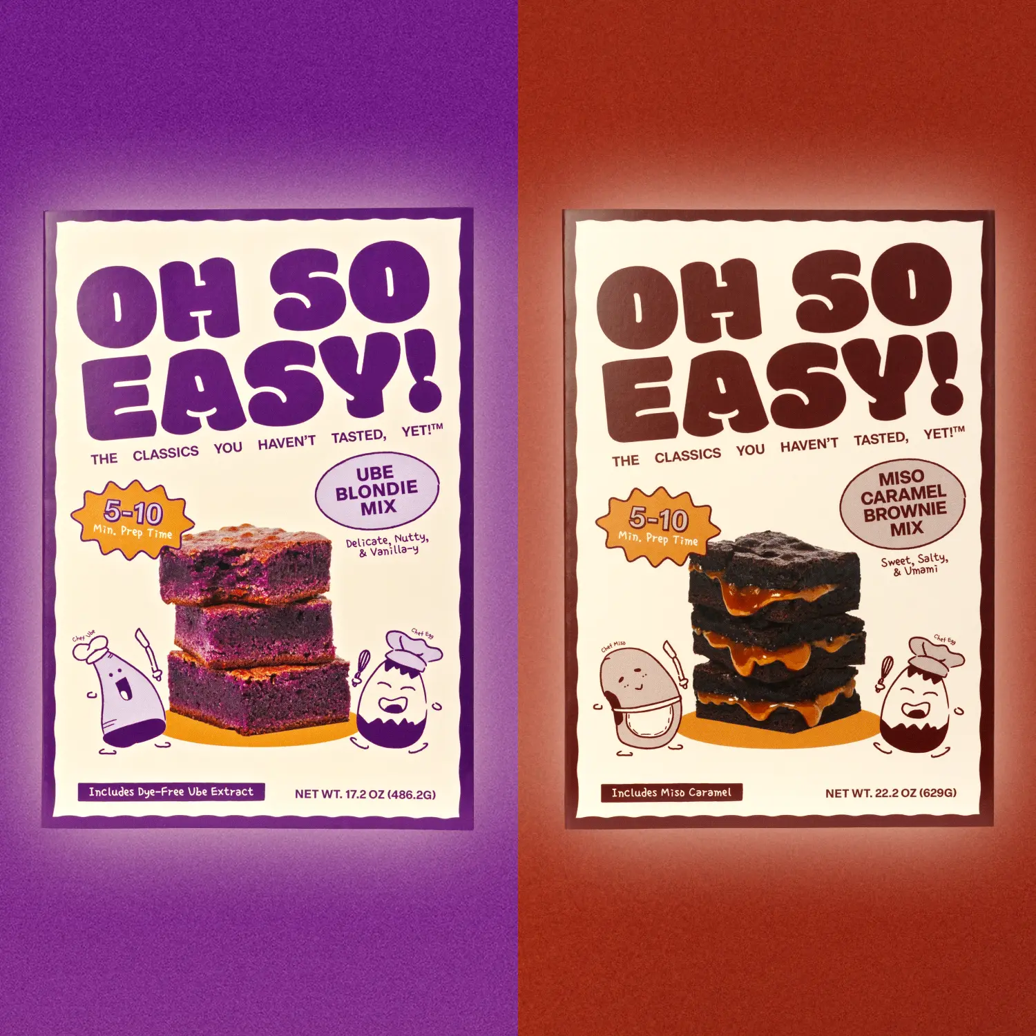 Viral Baking Mix Duo - 1 Ube Blondie, 1 Miso Caramel Brownie Baking Mix