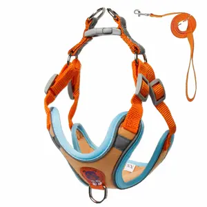 Pawfy Adjustable Reflective Dog Harness and Leash Set