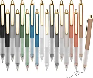 18 Pieces Pens Fine Point Smooth Writing Pens, Personalized Ballpoint Pens Black Ink 1.0 mm Journaling Pen