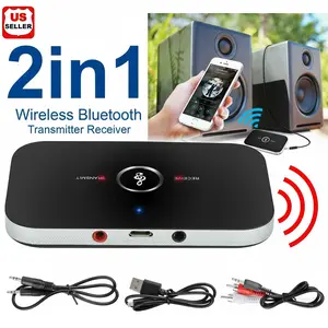 Bluetooth 5.0 Transmitter Receiver 2 IN 1 Wireless Audio 3.5mm Jack Aux Adapter