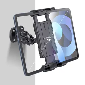 OHLPRO Tablet Wall Mount Holder for iPad Desk Stand 360° Adjustment Heavy Duty Drill Base Compatible with 5"-13" iPad Phone Samsung Tab Upgrade Short Support Arm Kitchen