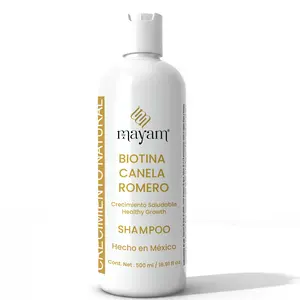 Mayam Beauty Biotina + Canela + Romero Growth Shampoo 500ml Natural Hair Regrowth & Scalp Detox with Biotin Rosemary & Cinnamon for Healthy Shiny Hair - Haircare Haircare Cleansing