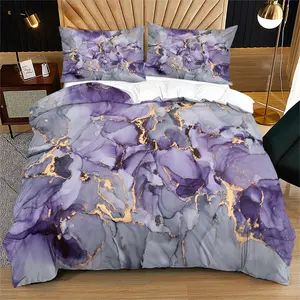 Erosebridal Marble Bedding Set, Watercolor Abstract Full Size Sheet Set, Mountain Fluid Sheets, No Comforter, Pillowcase Included, Bed Sheet Sets