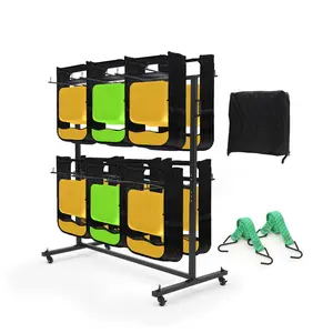 GAOMON Folding Chair Rack on Wheels - Heavy Duty Folding Chair Cart, Holds 84 Chairs or 12 Tables, 800 LBS Capacity with Weatherproof Cover, 2 Binding Ropes