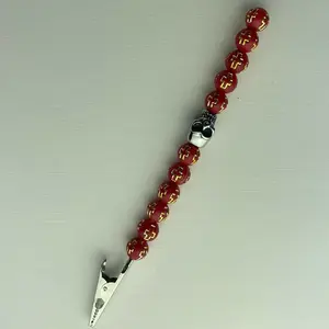Bead Clips- 6 Inch Roach Clip- Red Cross