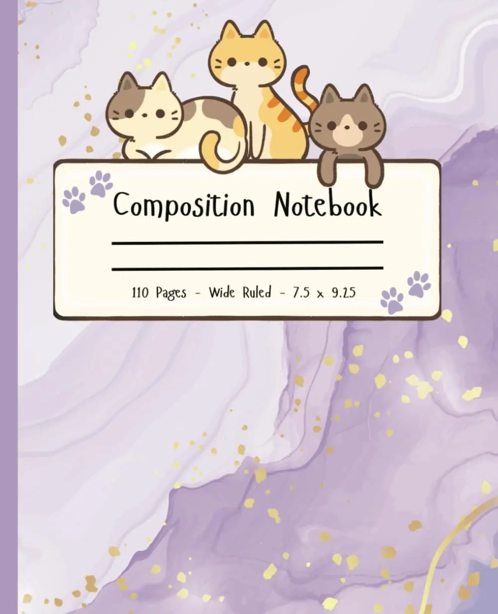 Cute Cat Composition Notebook for Kids and Girls: Cute Cat Design for Cat Lovers | Wide Ruled Composition Notebook for Girls, Teens, and Kids | Wide Lined | 7.5 x 9.25 inch | 110 Pages