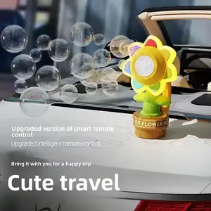 Smart Remote Control Seven-colorSunflower Bubble Machine For Child Handle And For Car Roof Exterior Decoration.Magical props for road social contact