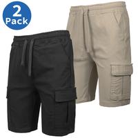 (2 Pack) Black-Khaki