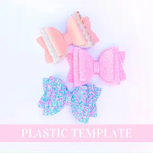 Bow # 12 Plastic Hair Bow Template - 6 sizes - Hair Bow Template Plastic Trace and Cut Template