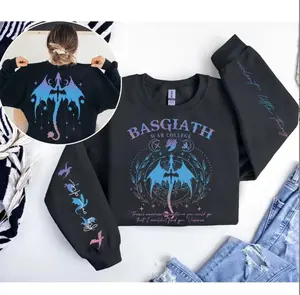 Fourth Wing 4-Sided Sweatshirt - Hoodie, Basgiath War College Sweater, Dragon Rider, Violet Sorrengail, Fantasy Reader, Xaden Riorson, Riders Quadrant