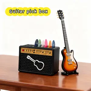 Mini Guitar Amp Pick Holder ，3D Printing Guitar  Pick Rack Storage Guitar Picks  Storage Box Cool Guitar Accessories Decorative  ornaments,guitar accessories,guitar pick case,guitar pick holder,birthday ，Christmas gifts home decor guitar stand，Gift