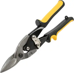 10 Inch Professional Aviation Snips Cr-V Steel Straight Cut Metal Shears Multi Functional Sheet Metal Cutter With Safety Latch For Aluminum Wire Mesh DIY