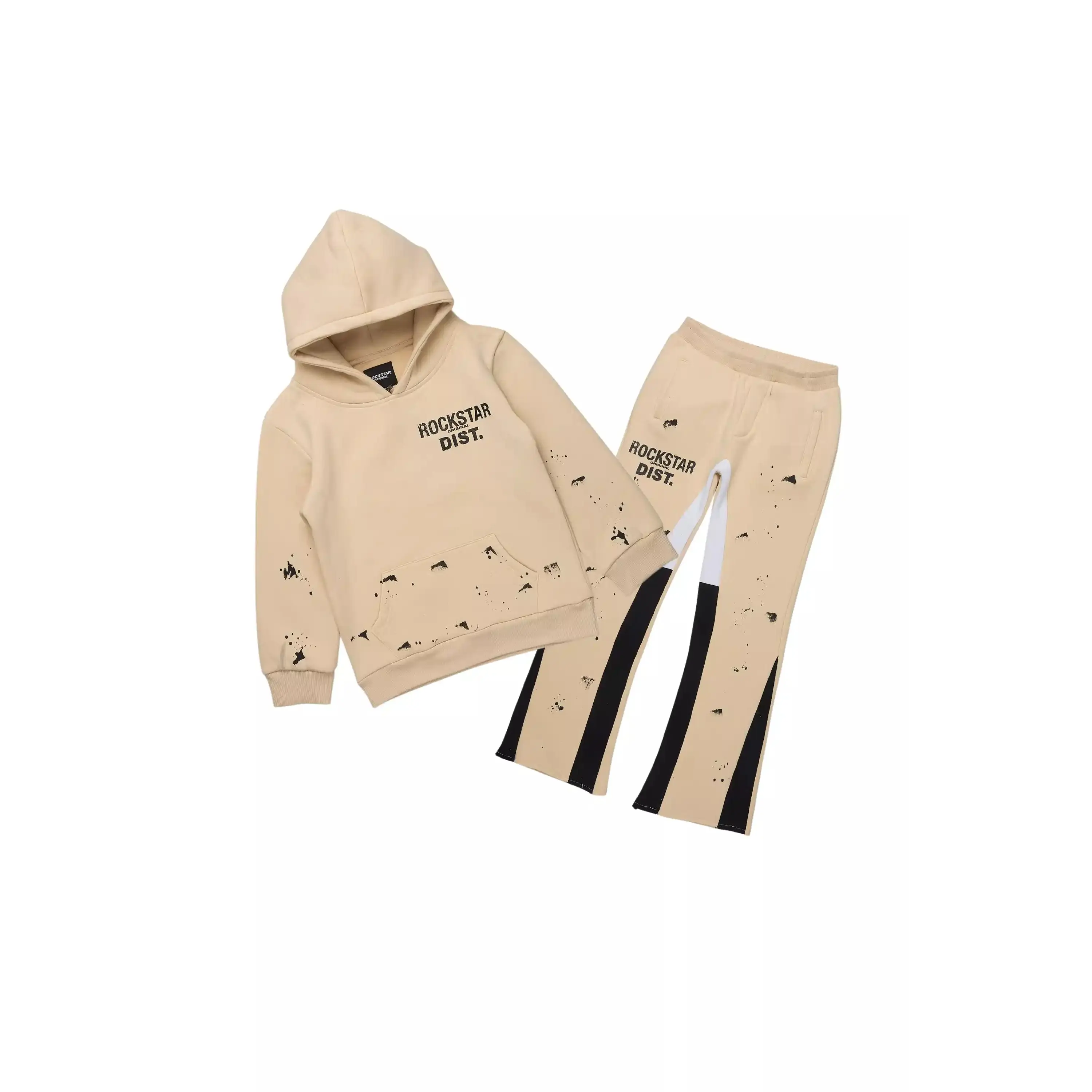 Boys Raffer Tan/Black Stacked Flare Track Set