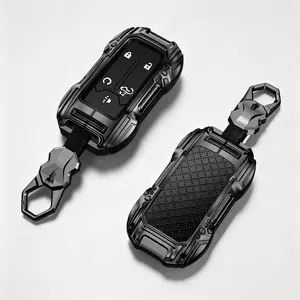 5-Button Key Fob Cover for Chevy Silverado & GMC Sierra 2019-2023 1500 2500HD 3500HD Truck Accessories Protection