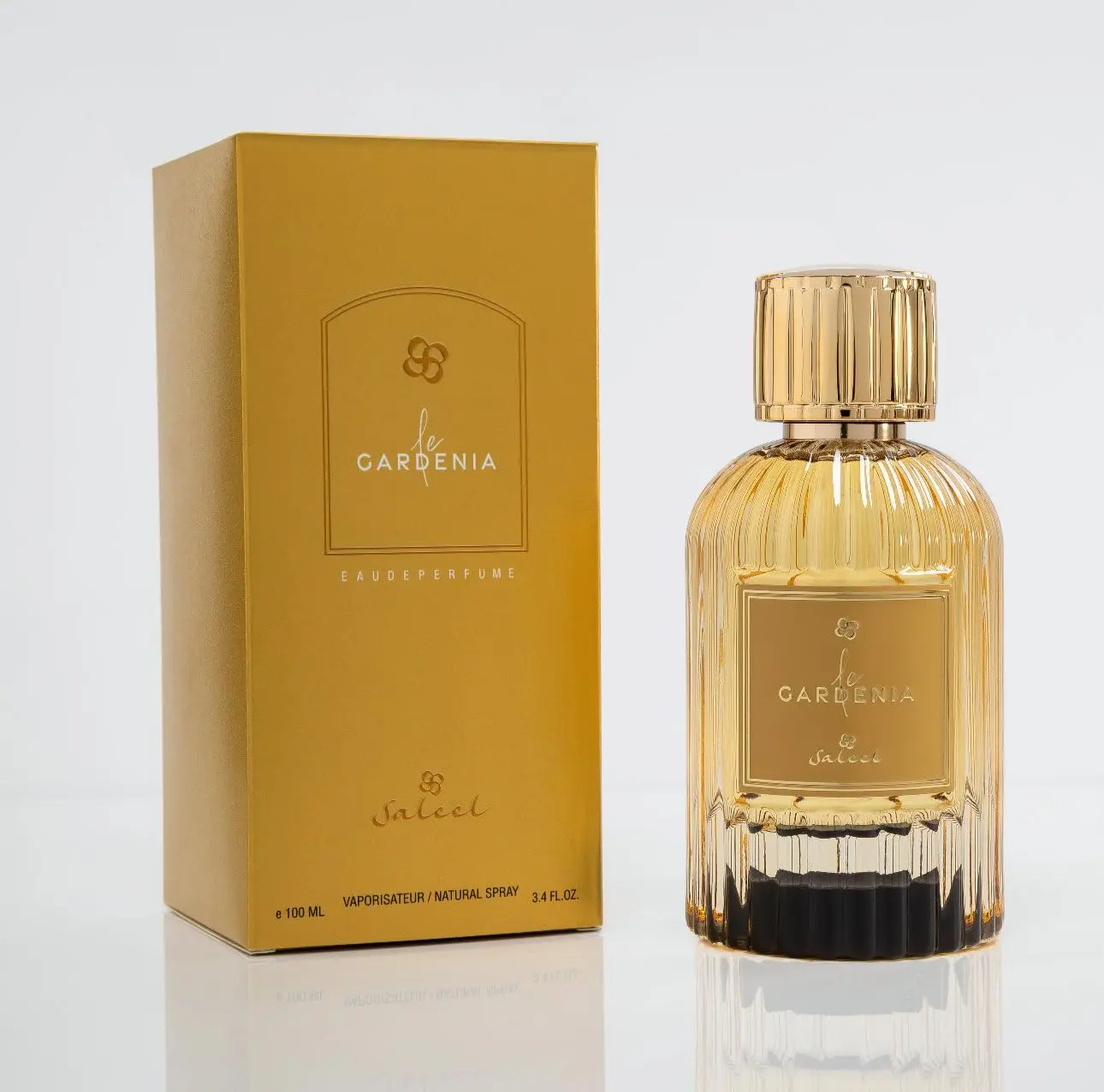Saleel Le Gardenia Eau de Parfum Spray, Elegant and Graceful Unisex Fragrance for Adults with Creamy Vanilla and Airy Ozonic Notes, 3.4 fl oz / 100 ml, Gentle Charm, Liquid, Serene Elegance, Single Item, Daily Wear, 100 Ml Perfume, Ozonic Base, Edp, Smell