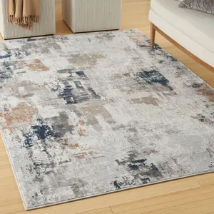 Nourison Home Texture Tonal Indoor Area Rug Grey Blue 7'10" x 9'10"