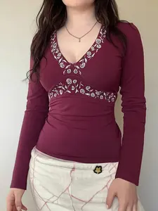 Floral Western Embroidery Pattern, Handmade Floral Design Fabric Applique Patch, DIY Craft Supplies for Clothing Decoration, Floral Appliques