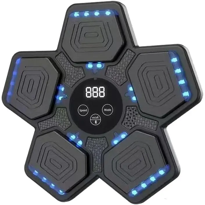 2025 Upgraded Unisex Smart Bluetooth Music Boxing Machine - Home Gym Fitness Equipment for Adults/Kids, LED Electronic Target, Wall-Mounted, Adjustable Resistance, High Quality Manufacturing, Beautiful Design, Boxing Gloves Included, Achieve Fitness Goals