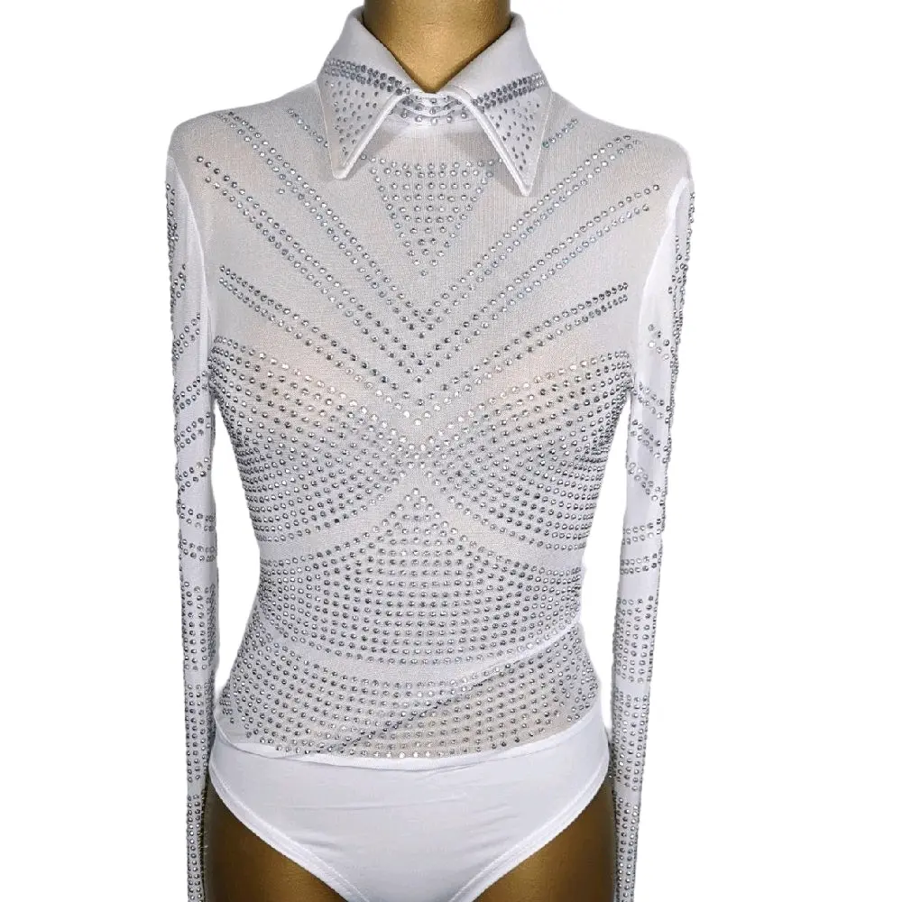 Sparkle Ridge - Western Show Shirt - White Eras - Womens Horse Show Clothes