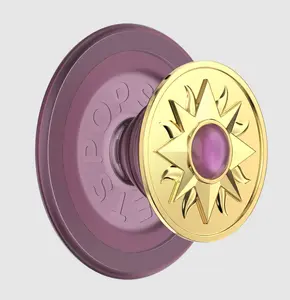 PopSockets Magnetic Enamel Sun Motif Mauve MagSafe PopGrip - Phone Holder & Mount for Cellphone, Smartphone, and Mobile Device Accessories