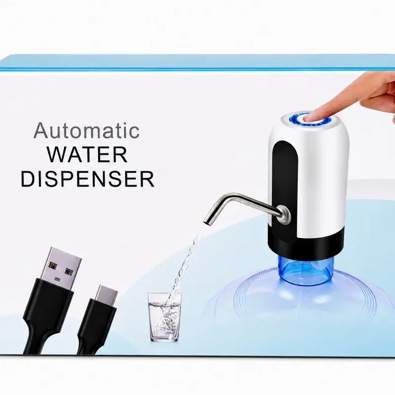 Automatic USB Rechargeable Water Bottle Dispenser – Portable Electric Water Pump