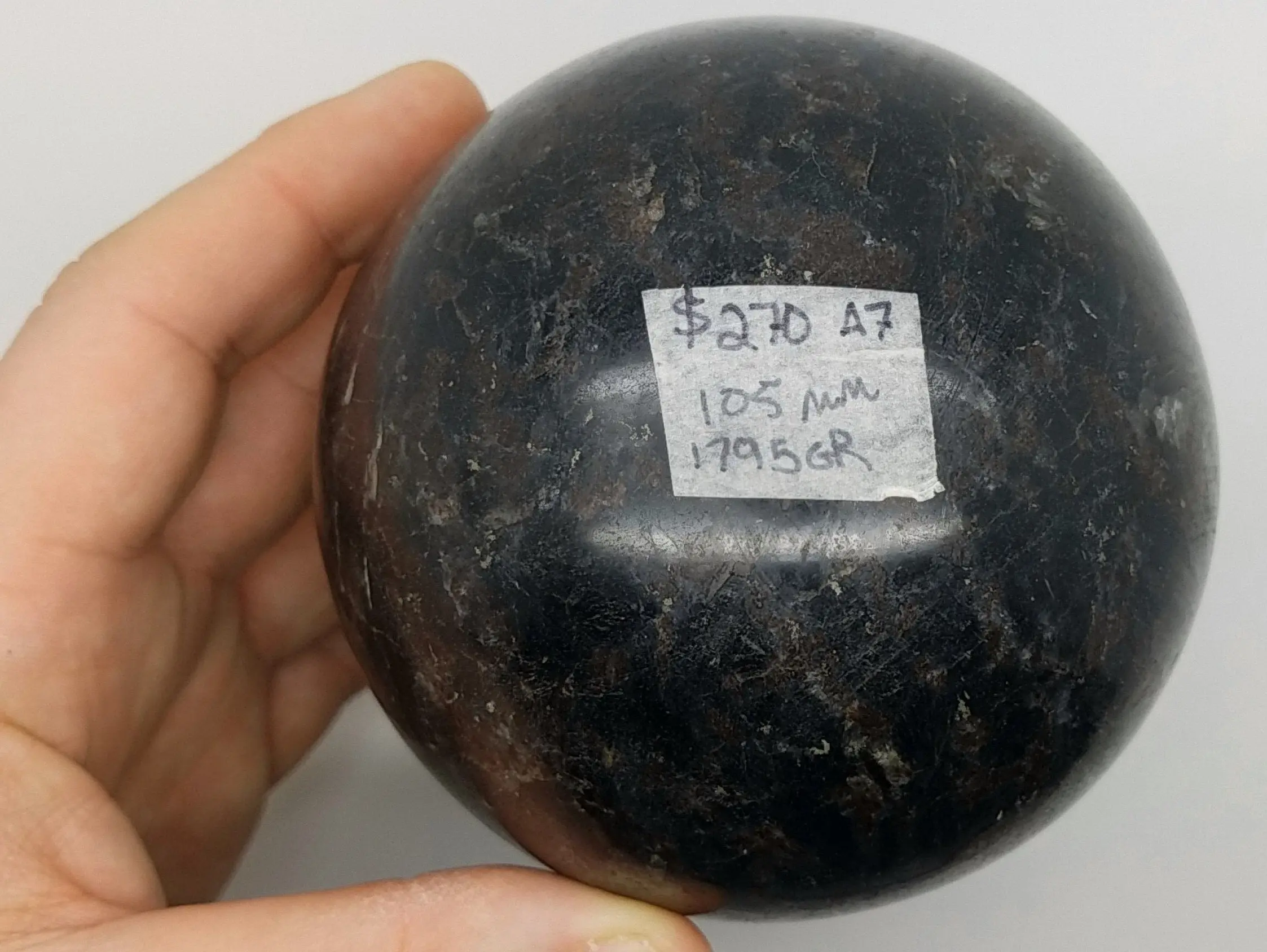 Arfvedsonite – Huge Gemstone Sphere – 105mm – #A7