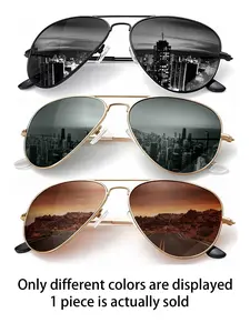 1pcs Classic Men's Aviator Sunglasses, Polarized Lenses Uv400 Protection, Lightweight Durable Design for All Occasions