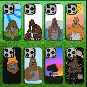 Sassy The Sasquatch Phone Case For iPhone 17 16 15 14 13 12 11 Pro Plus MAX Gray Matte Silicone Black Cover Cellphone Smartphone