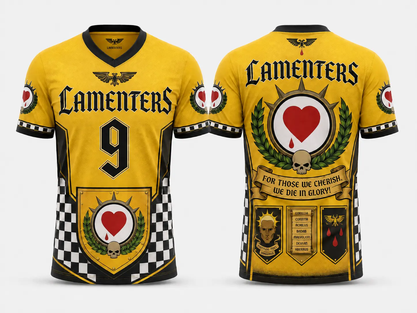 Warhammer 40K Space Marine Faction Athletic V-Neck Jersey - Choose The Tragic Lamenters Chapter - Durable and Stylish Sports Shirt