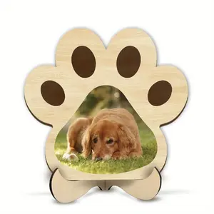Wooden Pet Photo Frame, Cute Dog Cat Table Decoration, Memorial Frame, Sympathy Gift for Dog and Cat, Pet Loss Keepsake Photo Frame