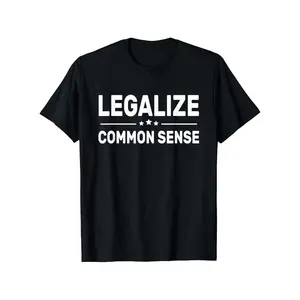 Viral “Legalize Common Sense” Graphic Tee for Big & Tall Men |Soft Crew Neck Shirt, Size 0XL-5XL | Funny Political Humor Top for Casual Wear & Statement