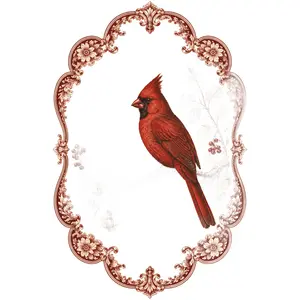 Cardinal Sign, Christmas Sign, Winter Sign, DBJ-W-0033, 12in Sign For Wreath, Wood Wreath Sign