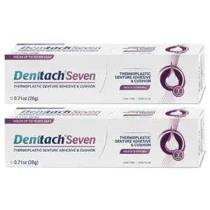 [HOT! 2026] Denttach Seven Thermoplastic Denture Adhesive Soft Reline for Dentures .70 oz (Pack of 2)- BLACK FRIDAY SALE 51%