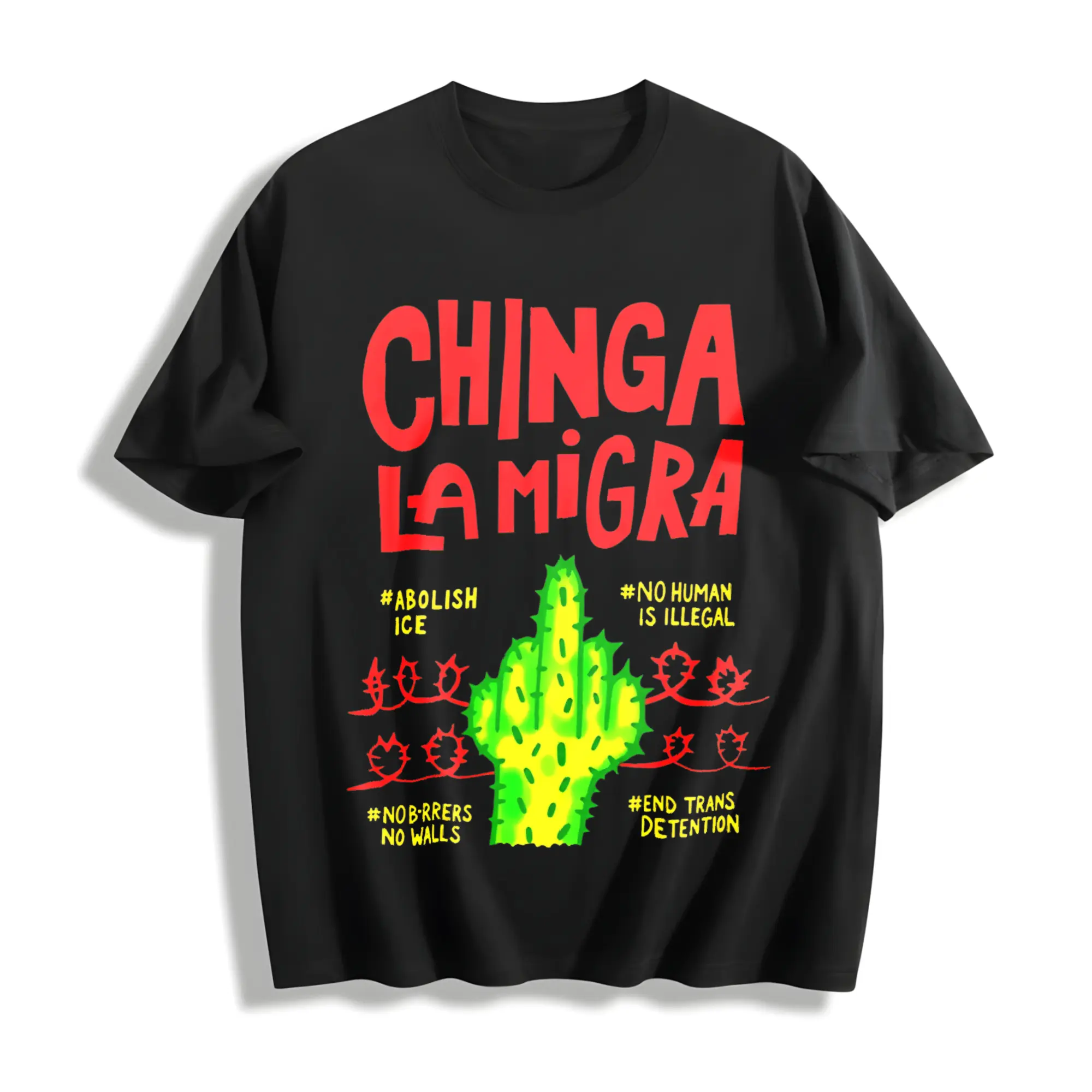 ✊🏾 100% Cotton Double-Sided Chinga La Migra Vintage Washed Tee |   Anti ICE Abolish ICE, ICE OUT,Tshirts # AbolishIce # IceOut # HumanRights # 100CottonTee # DoubleSidedTee # NoOneIsIllegal # TikTokMadeMeBuyIt # TikTokShop