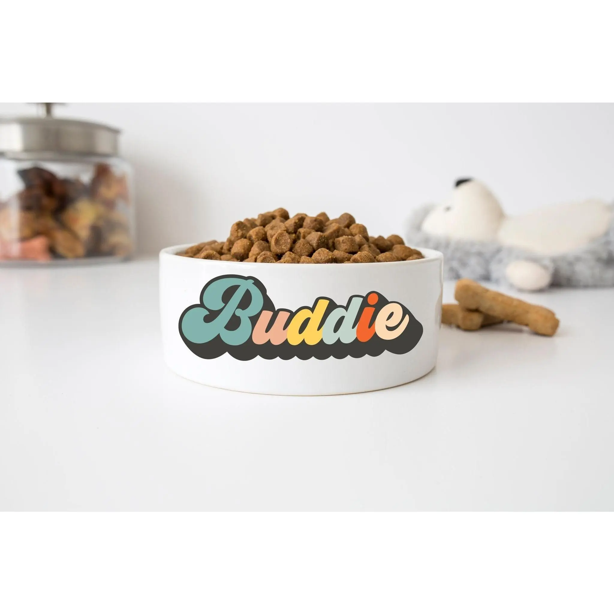 Retro Personalized Dog Bowl