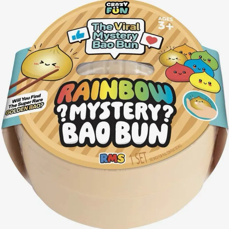 Crazy Fun Rainbow Mystery Bao Bun Squishy Toy – Viral Mystery Dumpling | Brand New Sealed