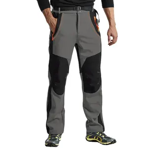 GOPUNE Men's Snow Ski Waterproof Softshell Pants Outdoor Hiking Travel Fleece Insulated Winter Pants