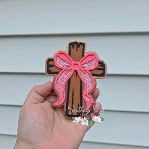 Cross with Bow Freshie